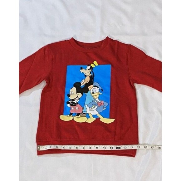 Disney's Mickey and Friends Long Sleeve Red Sweatshirt Kids size Small - Picture 8 of 8